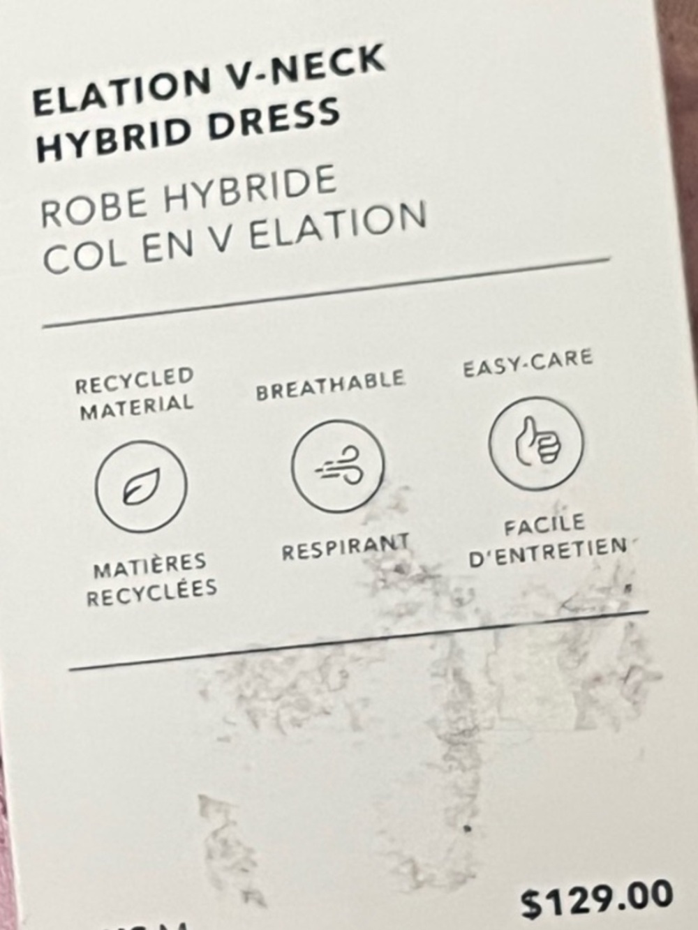 Athleta Elation Hybrid V-Neck dress with bra and pockets in Begonia Pink Size L - Picture 4 of 11